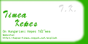 timea kepes business card